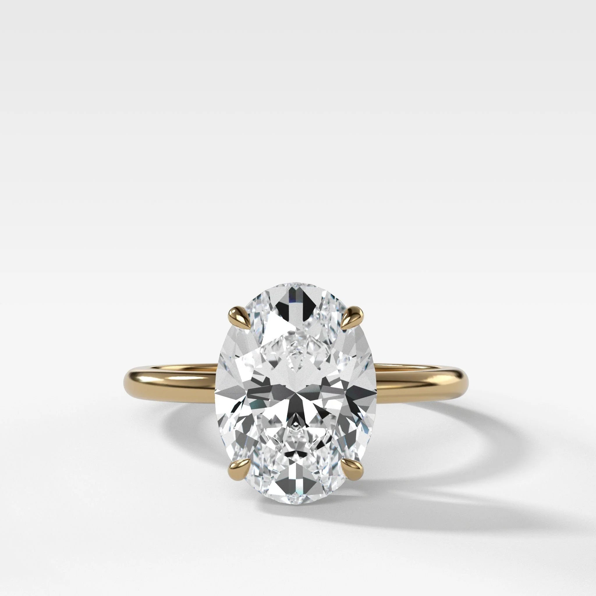 3 CT Oval Solitaire Engagement Ring