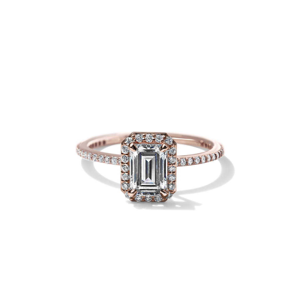 18K Rose Gold Emerald