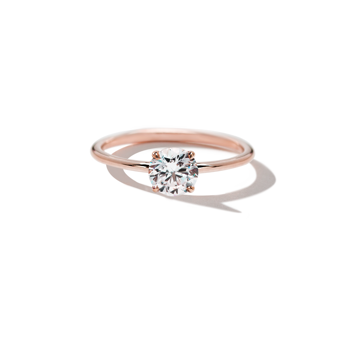 18K Rose Gold Round