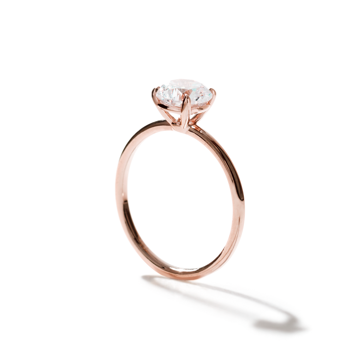 18K Rose Gold Round