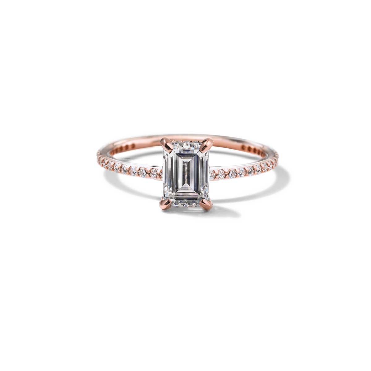 18K Rose Gold Emerald