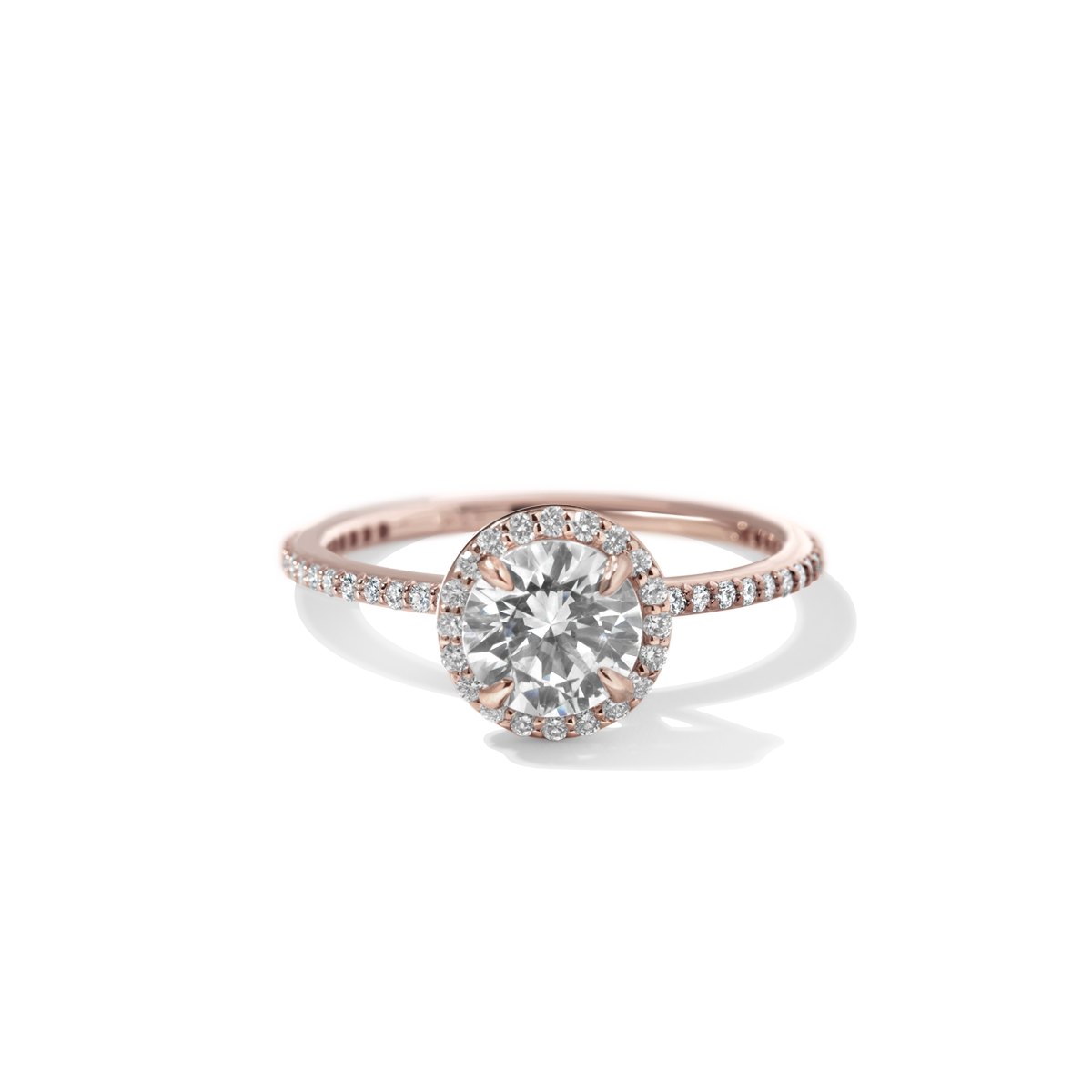 18K Rose Gold Round