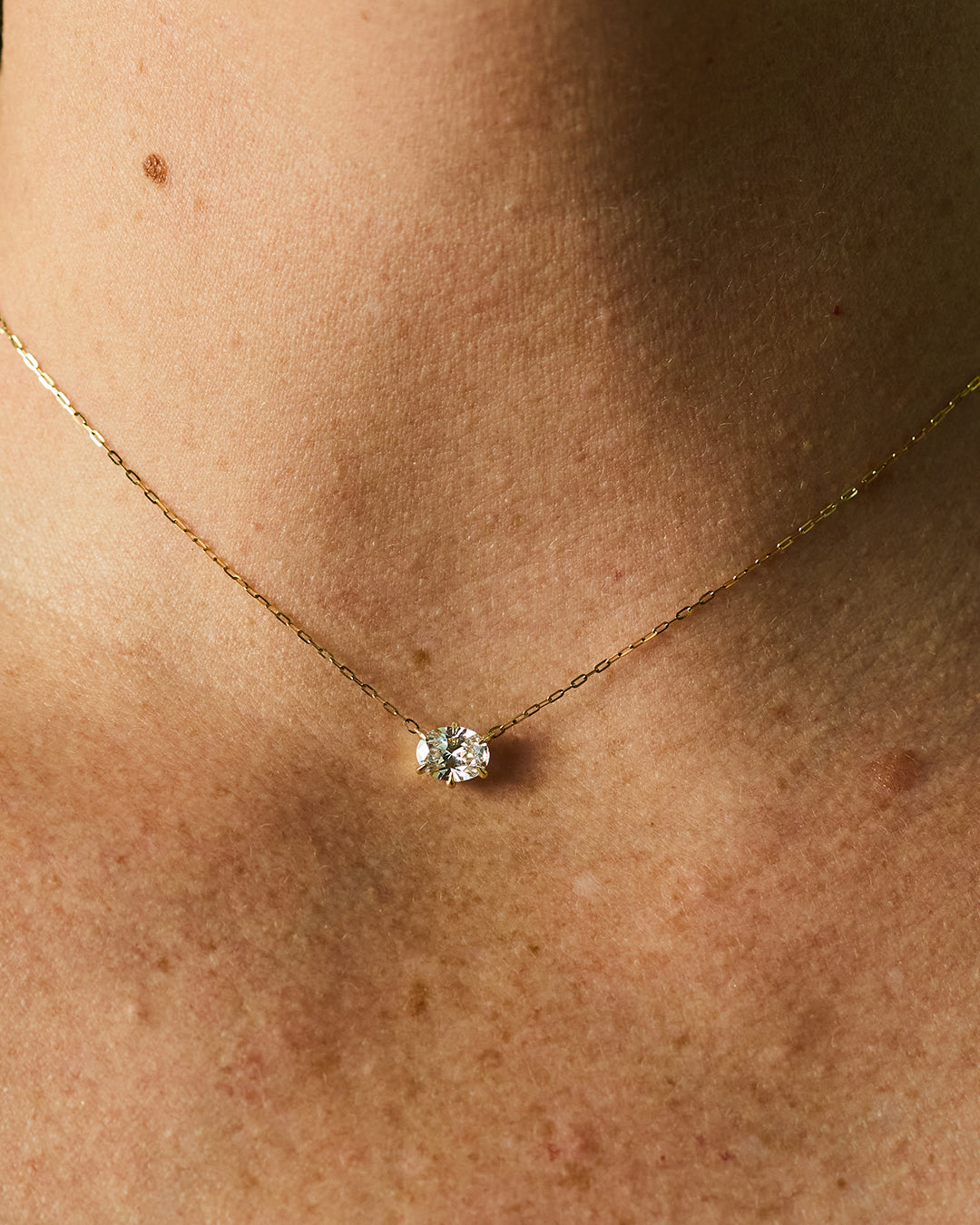 Oval Diamond Pendant