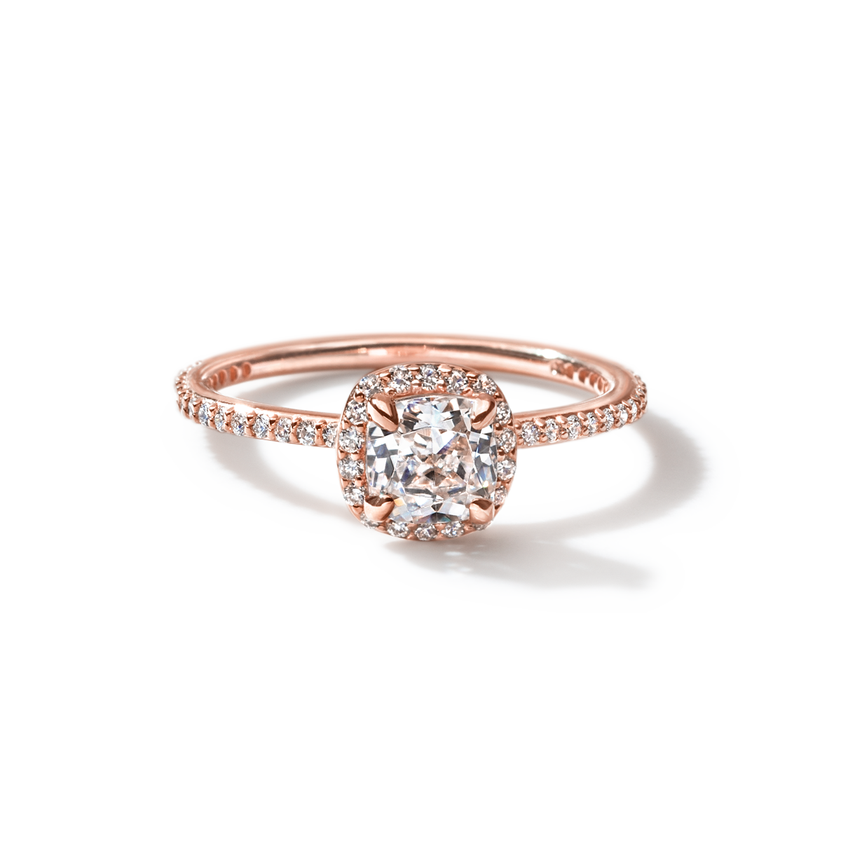 18K Rose Gold Cushion