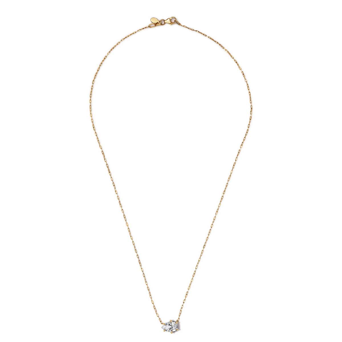 Designer 14K Gold Pear Shape Diamond Pendant