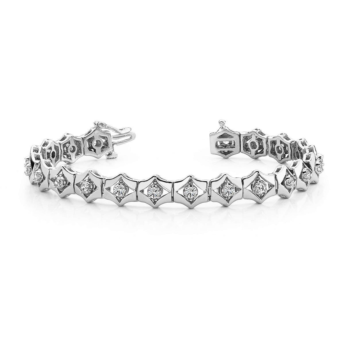 Floating Diamond Box Diamond Bracelet