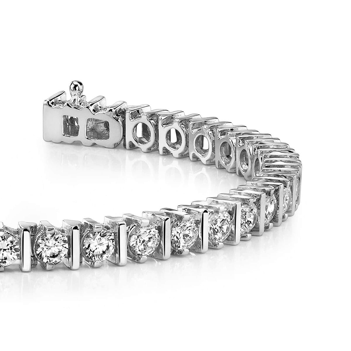 Classic Diamond Link Prong Set Tennis Bracelet