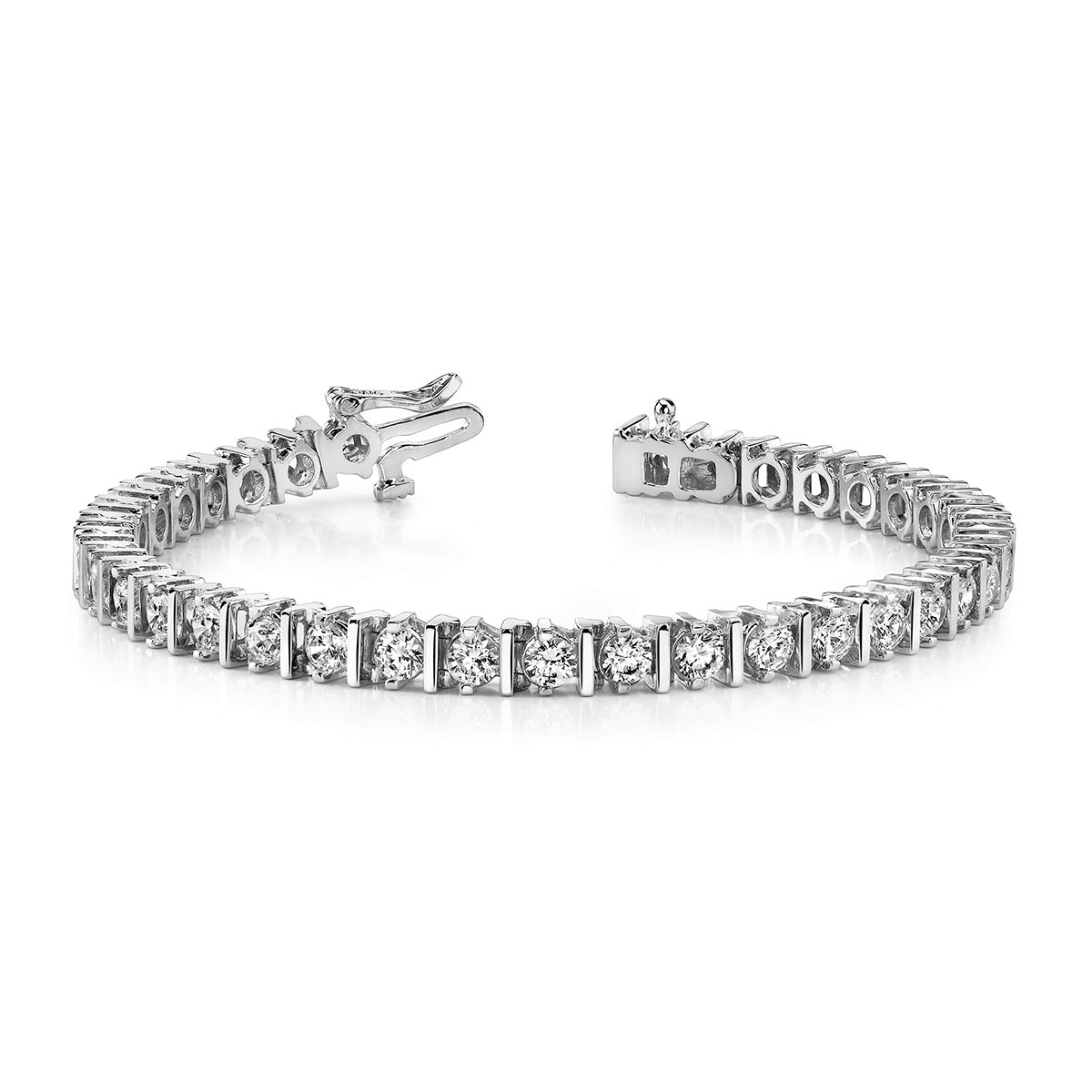 Classic Diamond Link Prong Set Tennis Bracelet