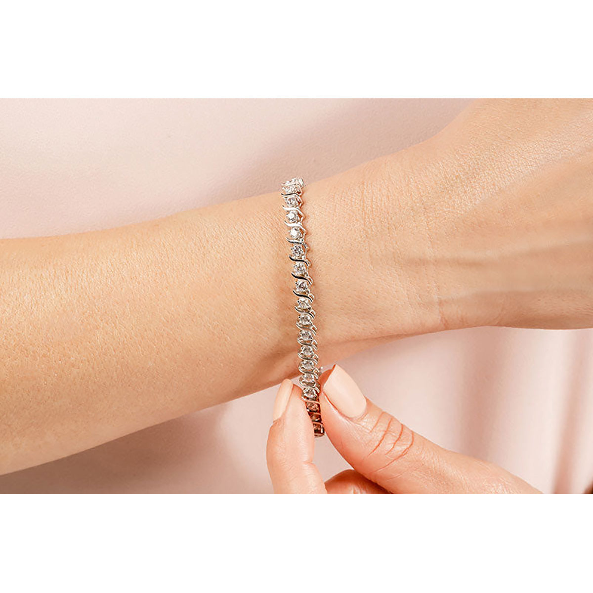 S shaped diamond deals tennis bracelet