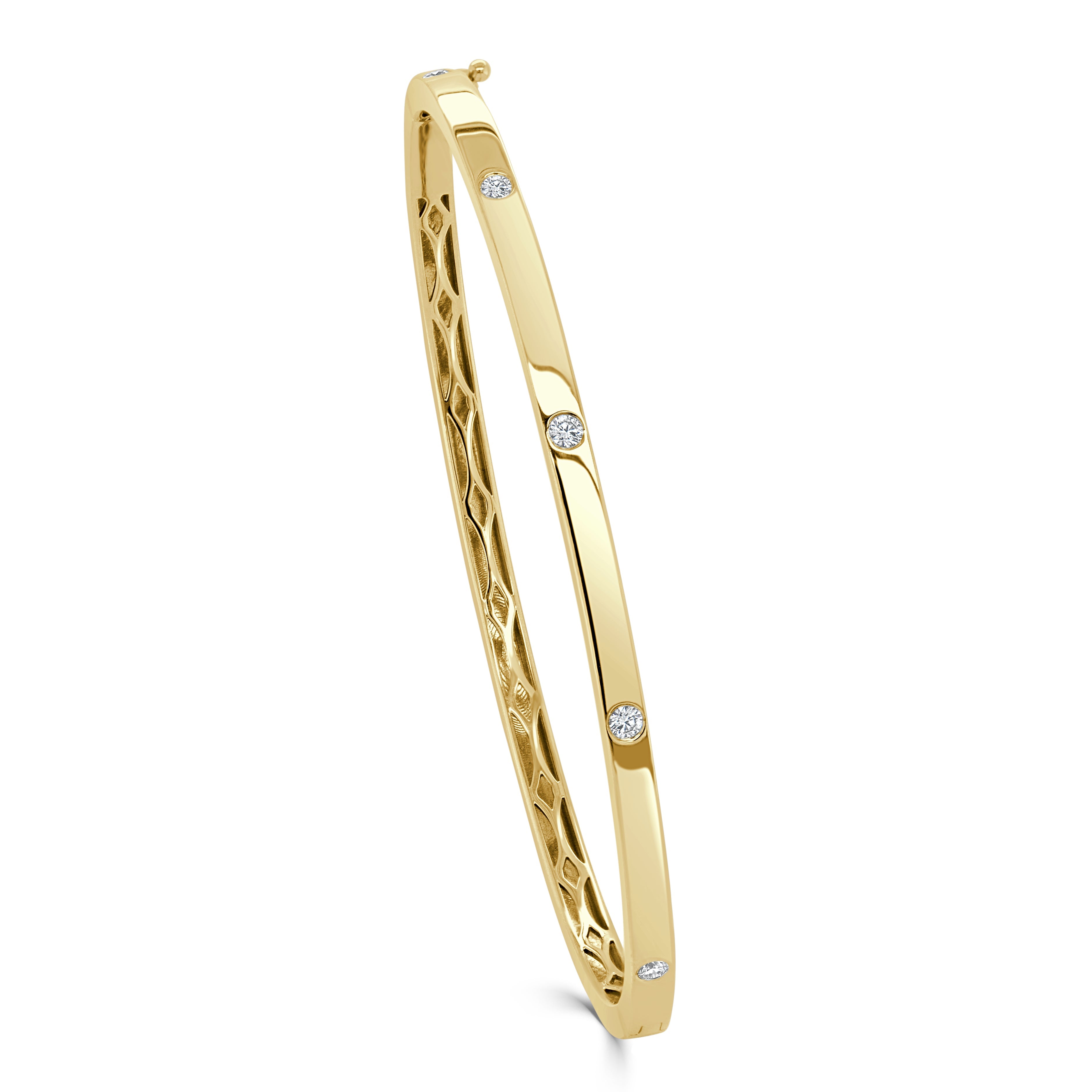 14K Gold & Diamond Bangle