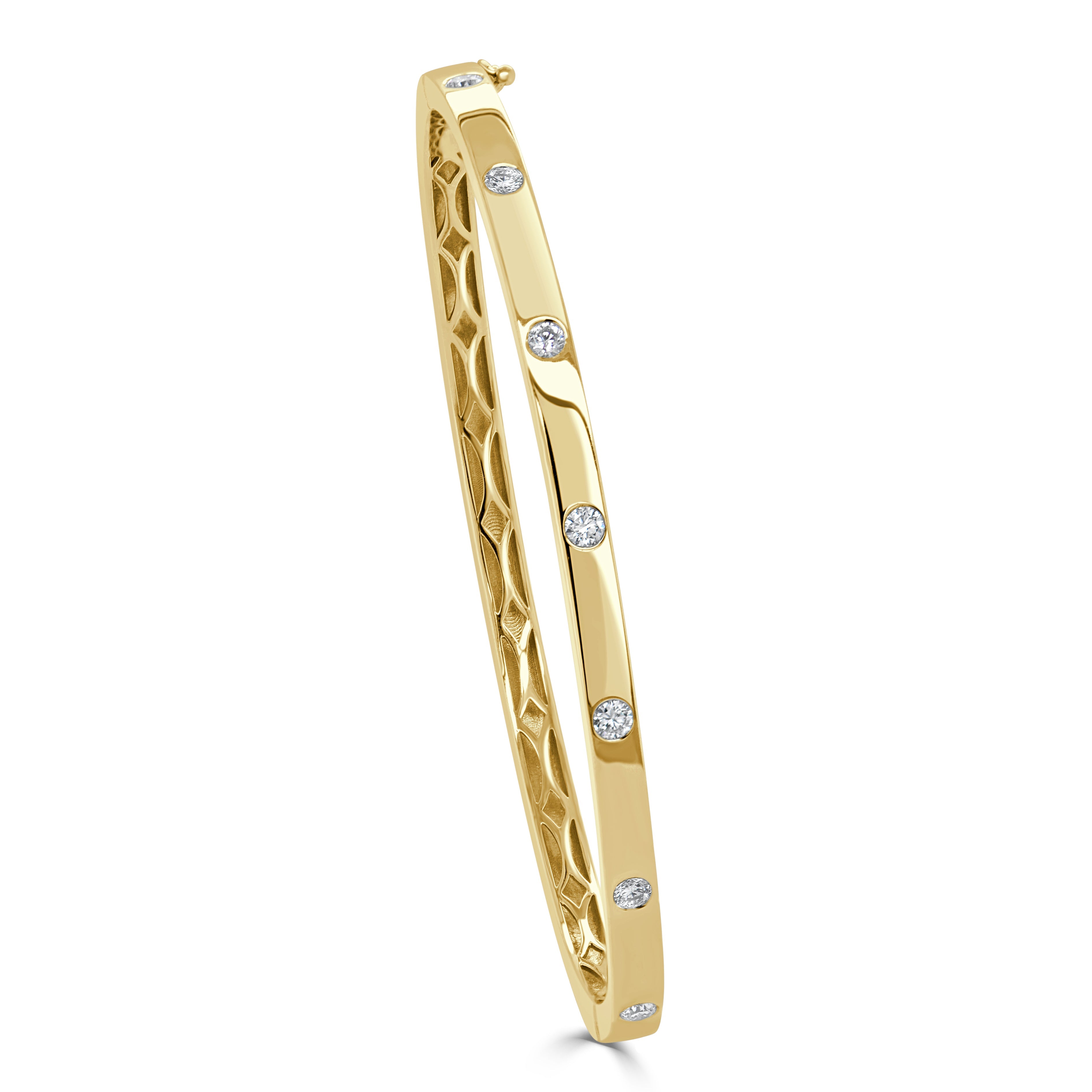 14K Gold & Diamond Bangle