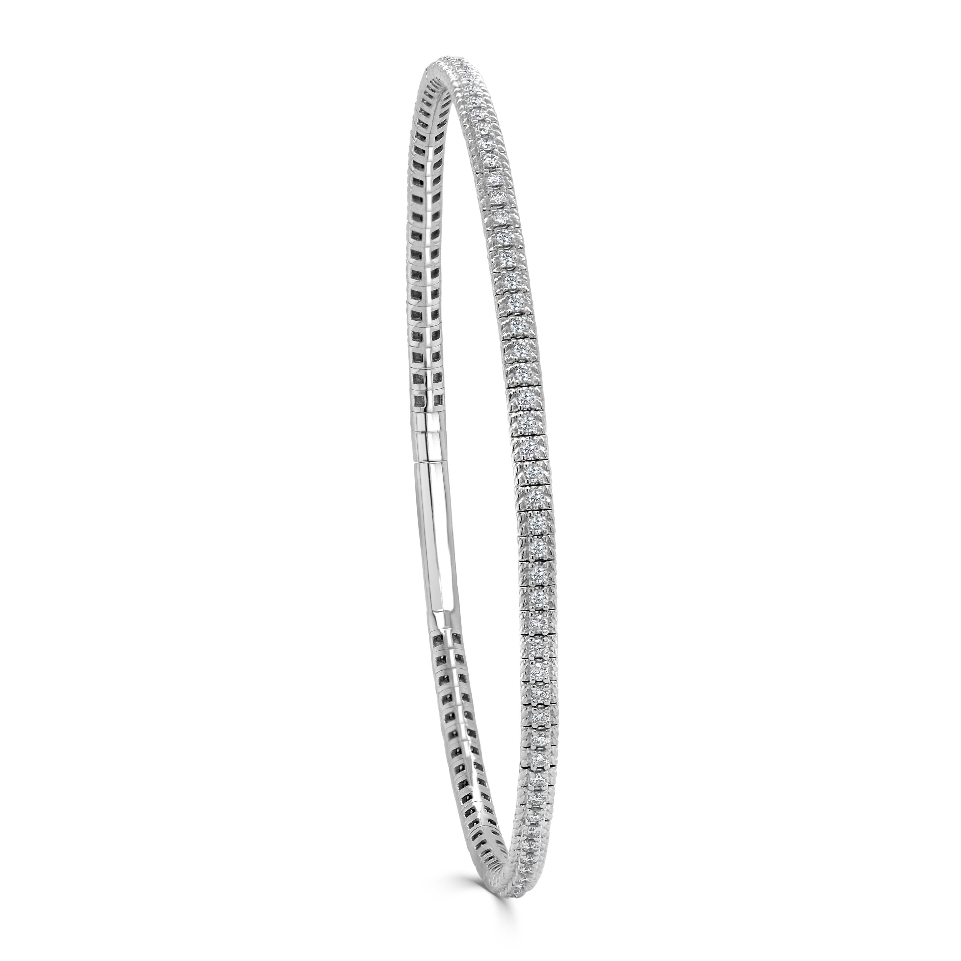 14K Gold & Diamond Flexible Bangle