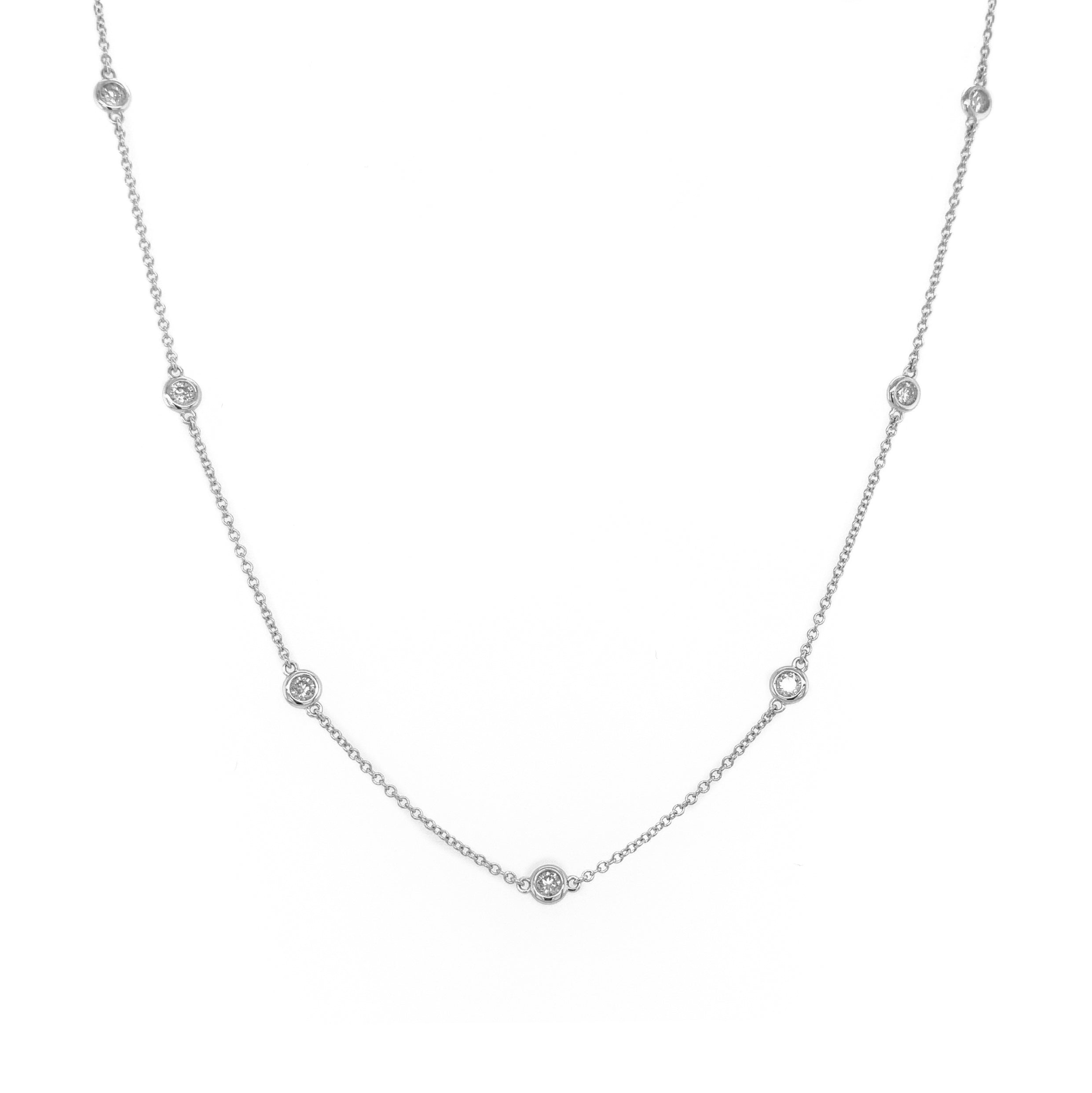 14k Gold & Diamond Station Necklace