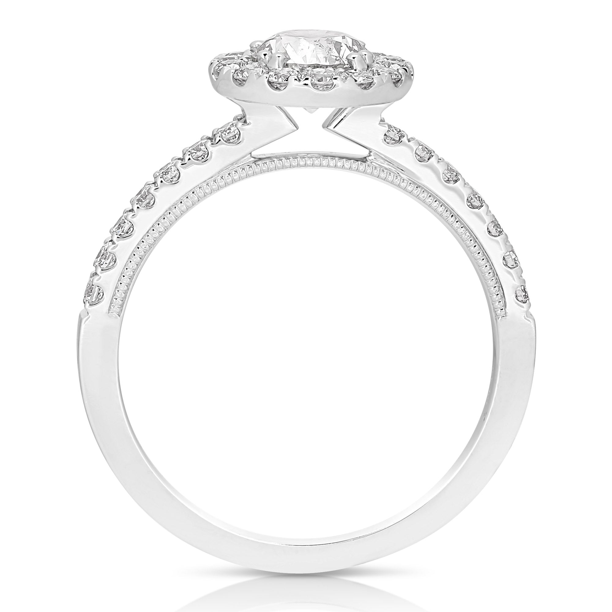 14K 3/4 Ct Round Complete Engagement Ring