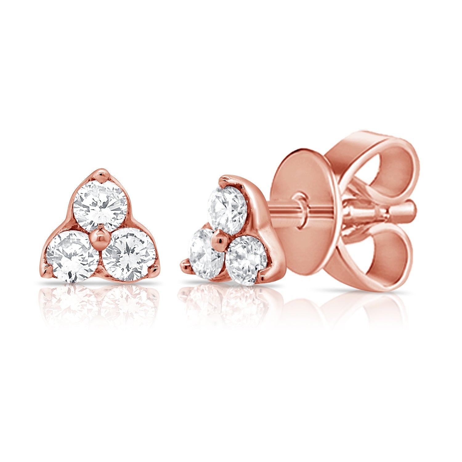 14k Gold & Diamond Stud Earrings