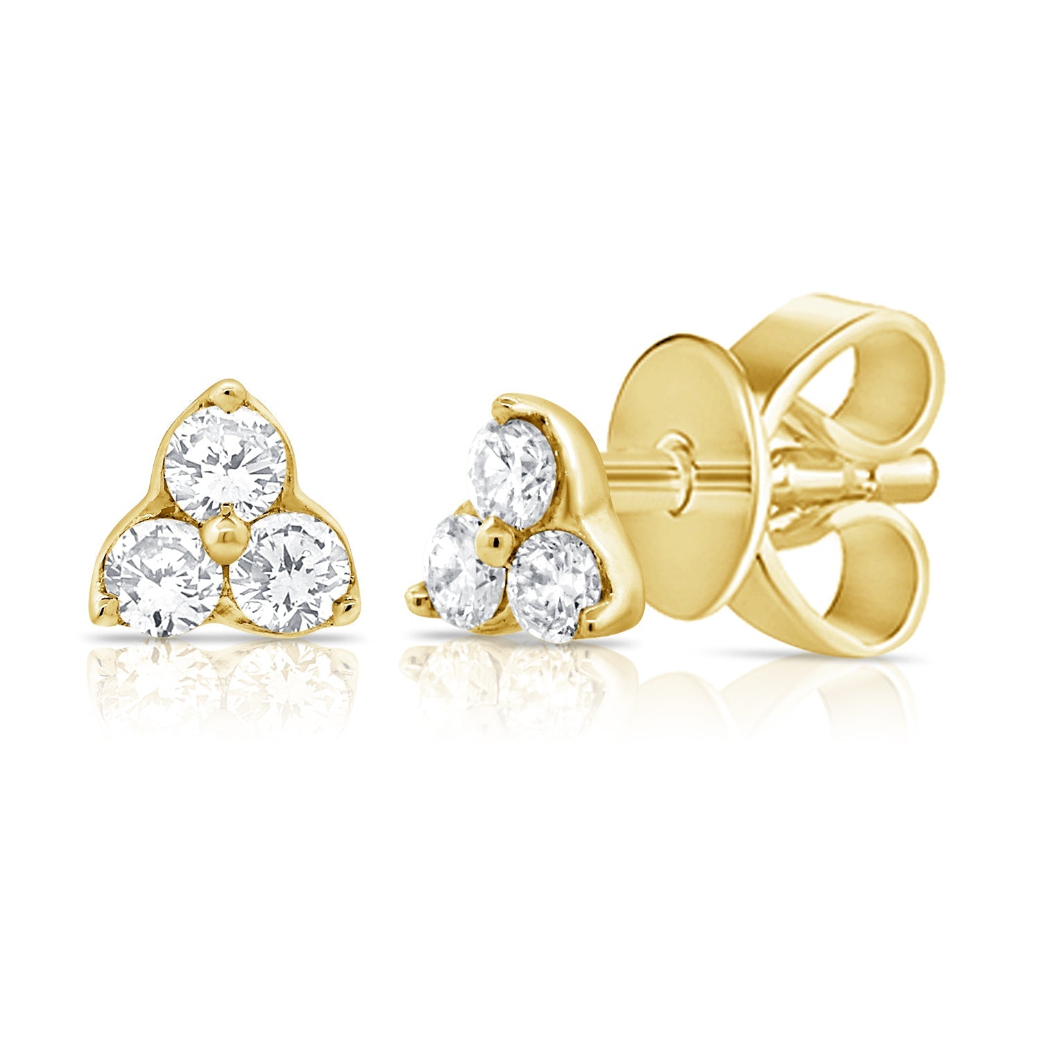 14k Gold & Diamond Stud Earrings