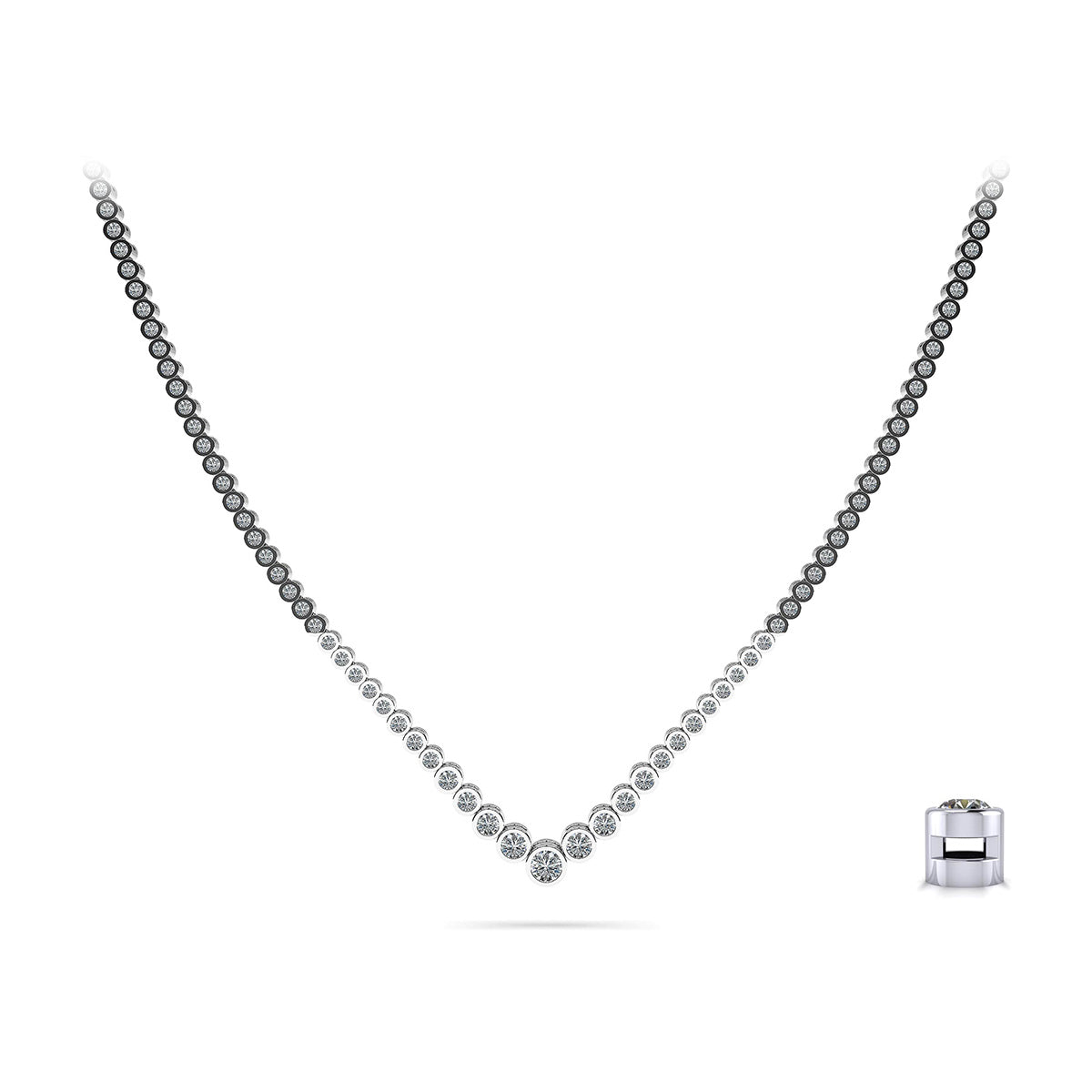 Graceful Graduated Point Necklace