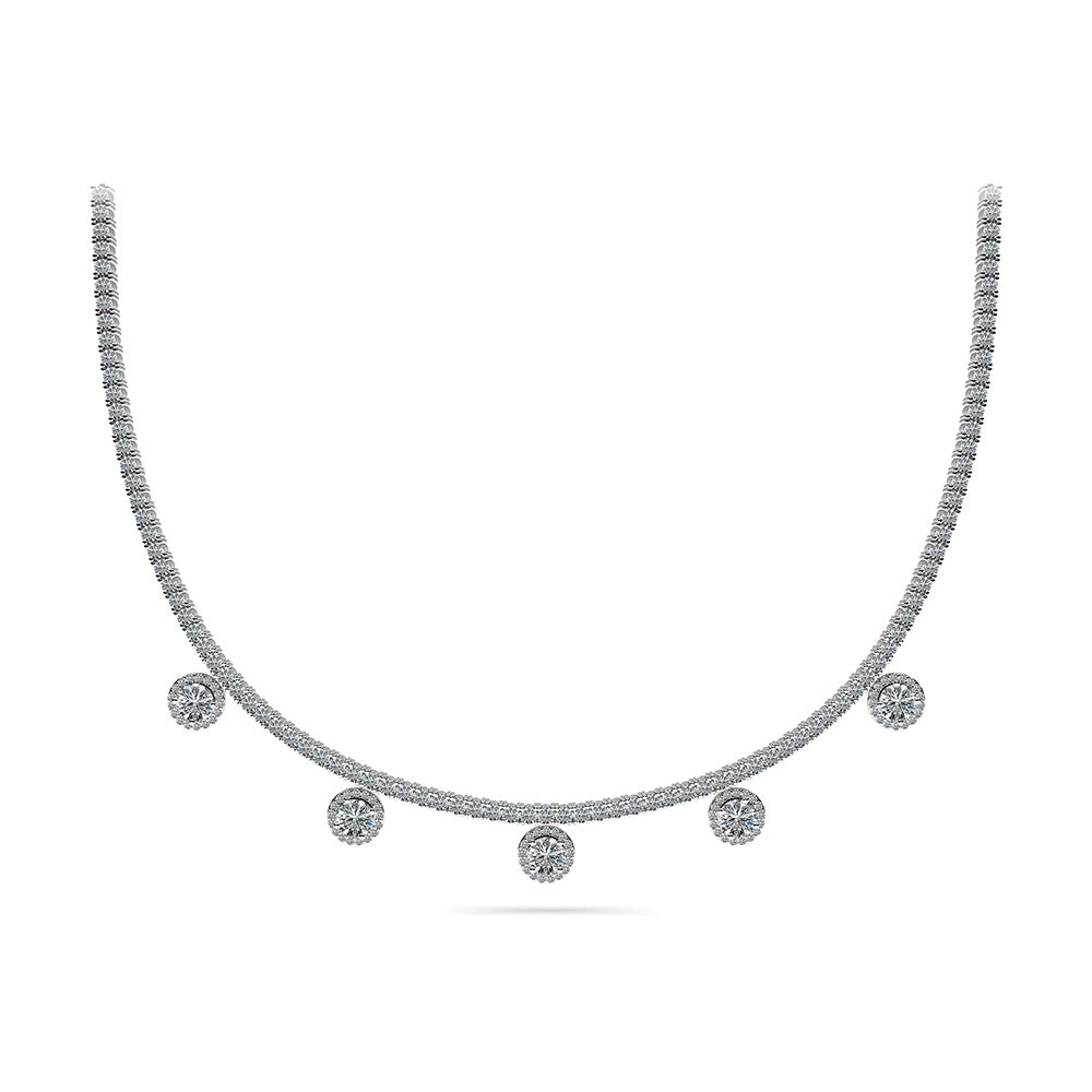 Captivating Diamond Tennis Necklace 