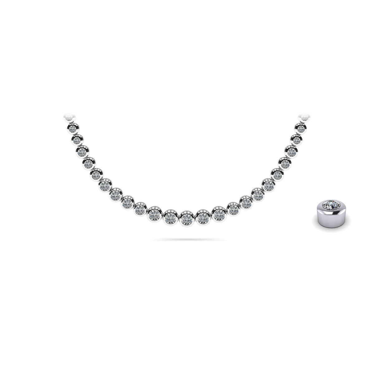 Brilliant Fire Graduated Diamond Strand Necklace