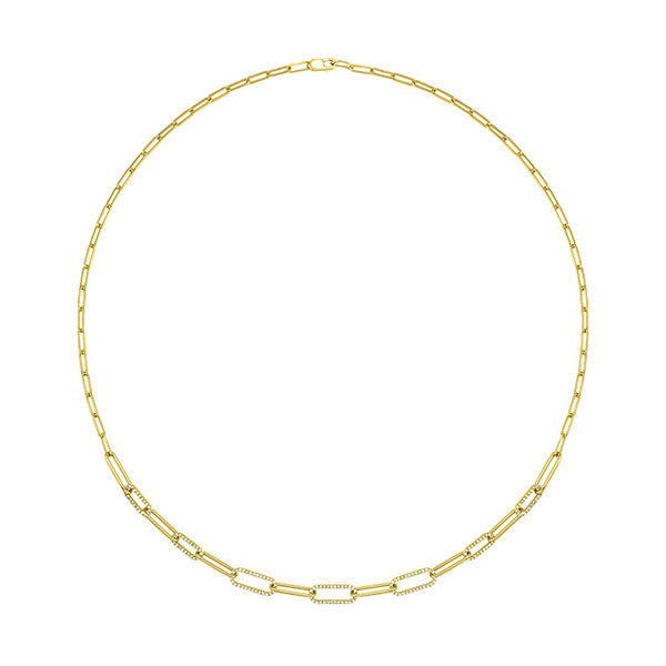 14K Yellow Gold Diamond 0.50 Ct Necklace