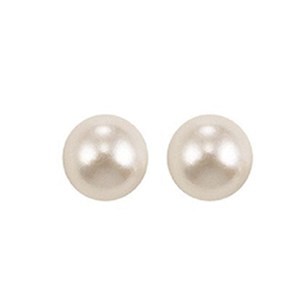 14K White Gold & Pearl Earring