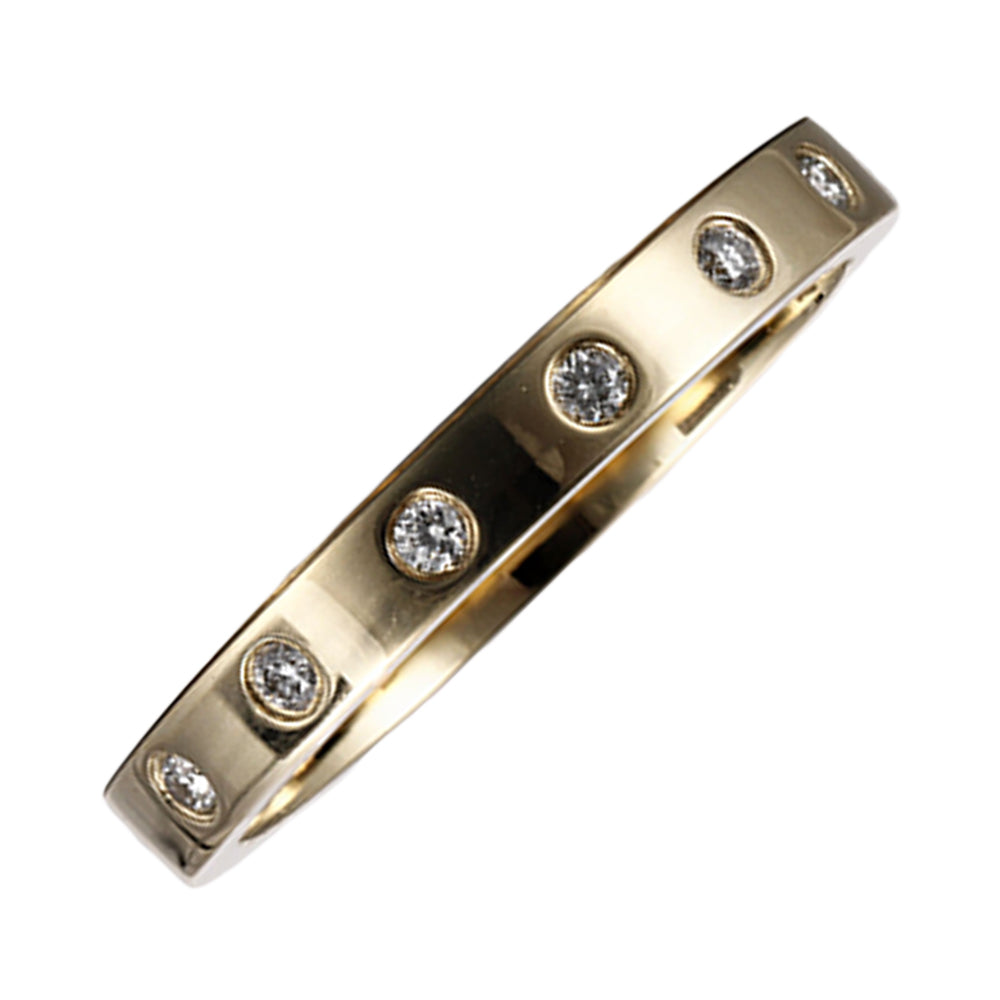 14K Yellow Gold Diamond 0.10 Ct Ring