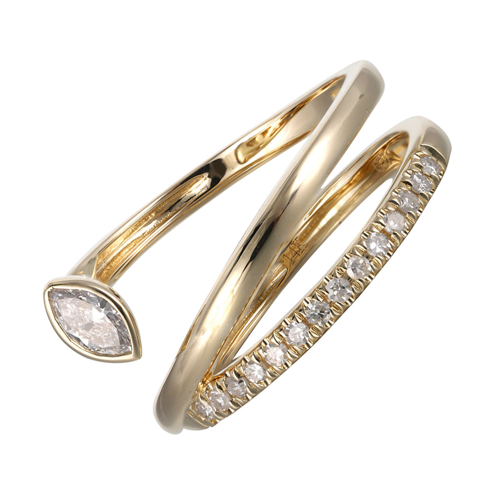 14K Yellow Gold Diamond 0.25 Ct Ring