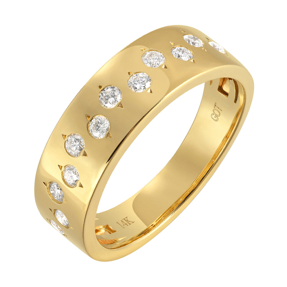 14K Yellow Gold Diamond 0.33 Ct Ring