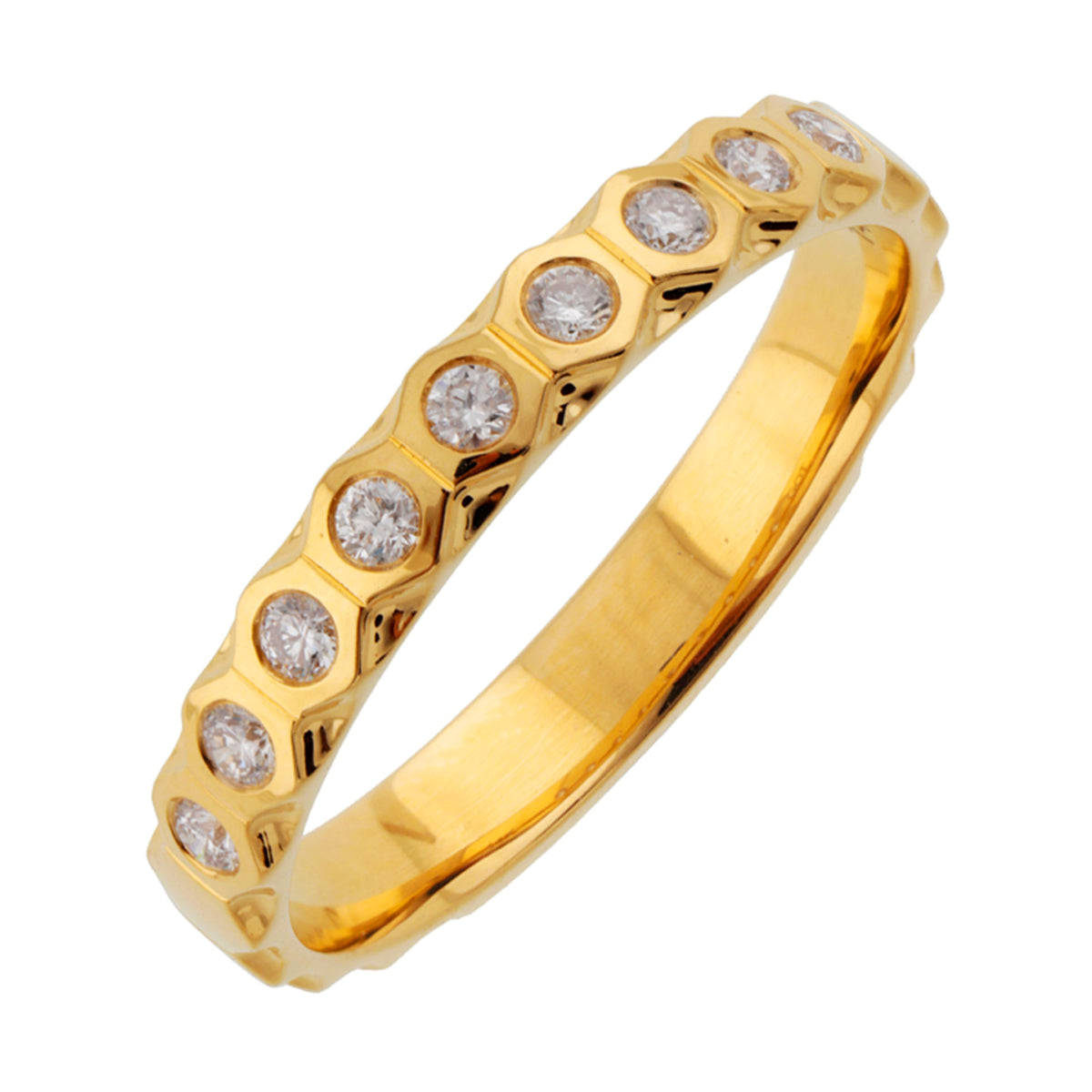 14K Yellow Gold Diamond 0.17 Ct Ring