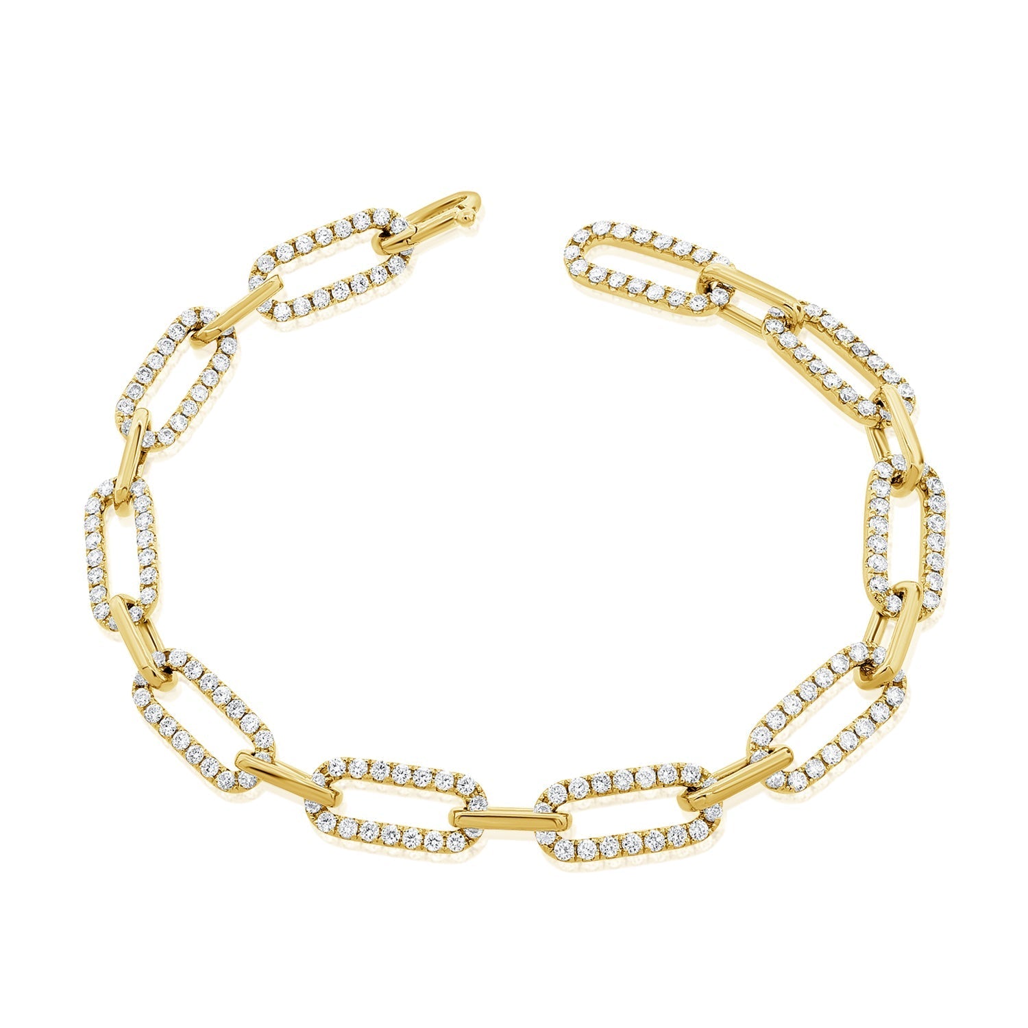 14k Gold & Diamond Link Bracelet