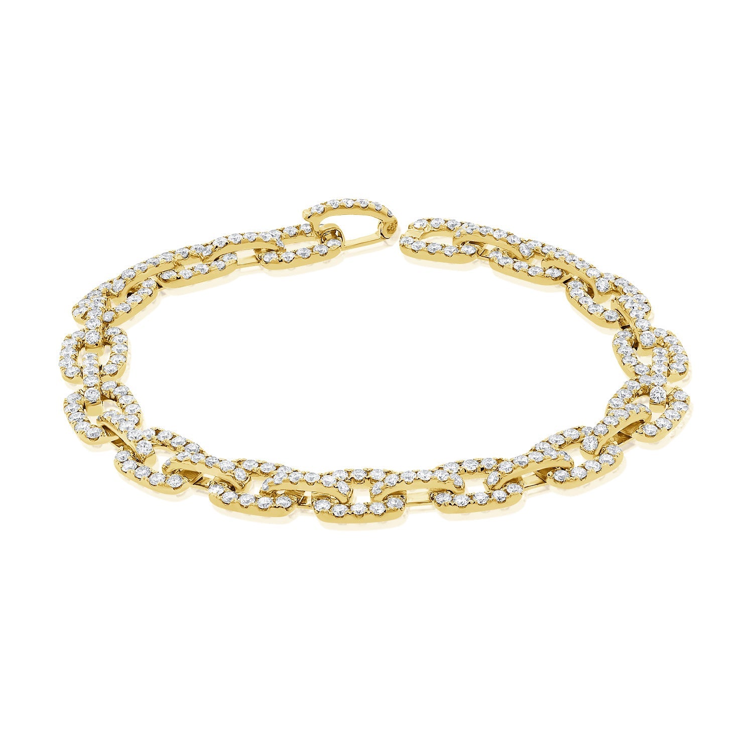 14K Gold Diamond Link Bracelet