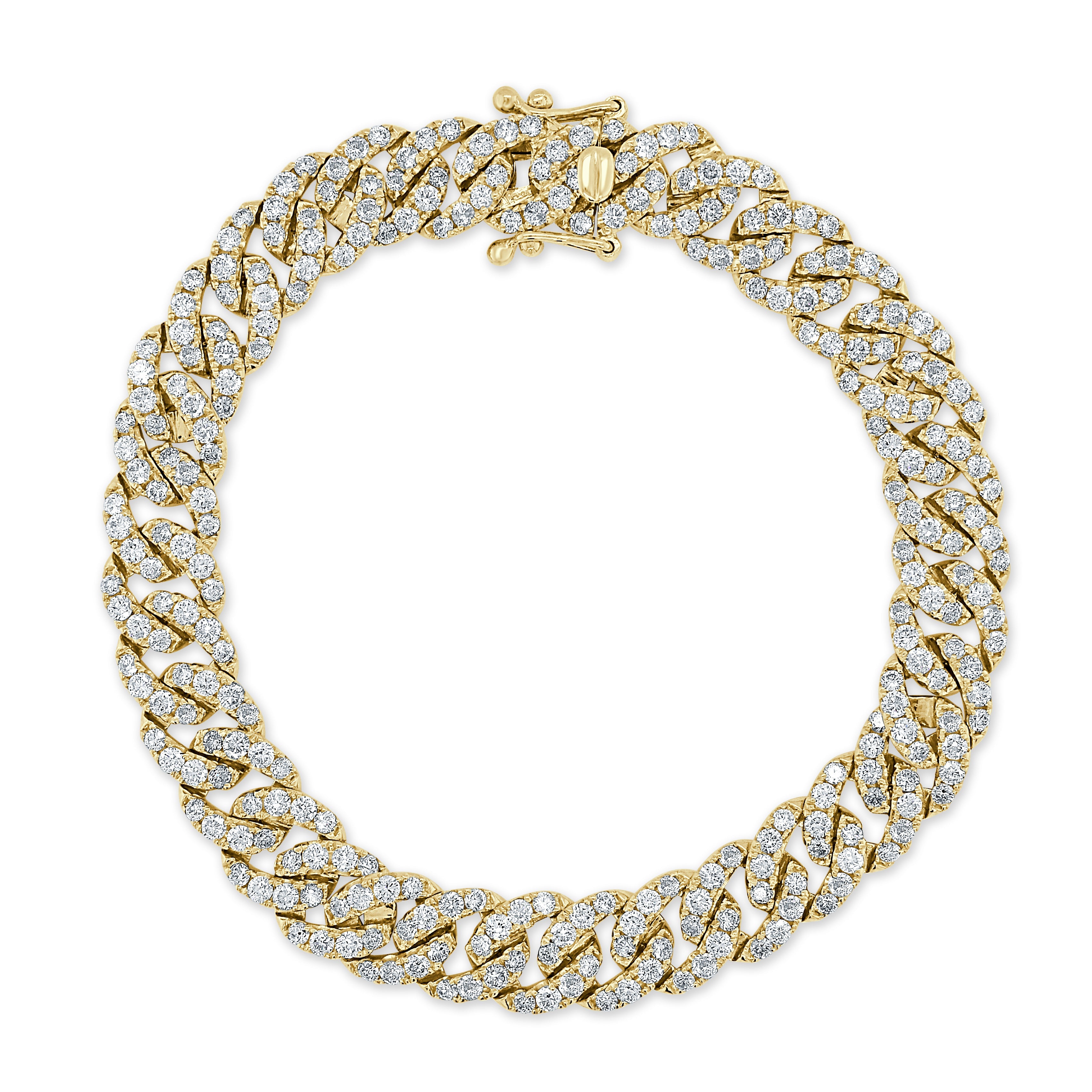 14k Gold & Diamond Link Bracelet