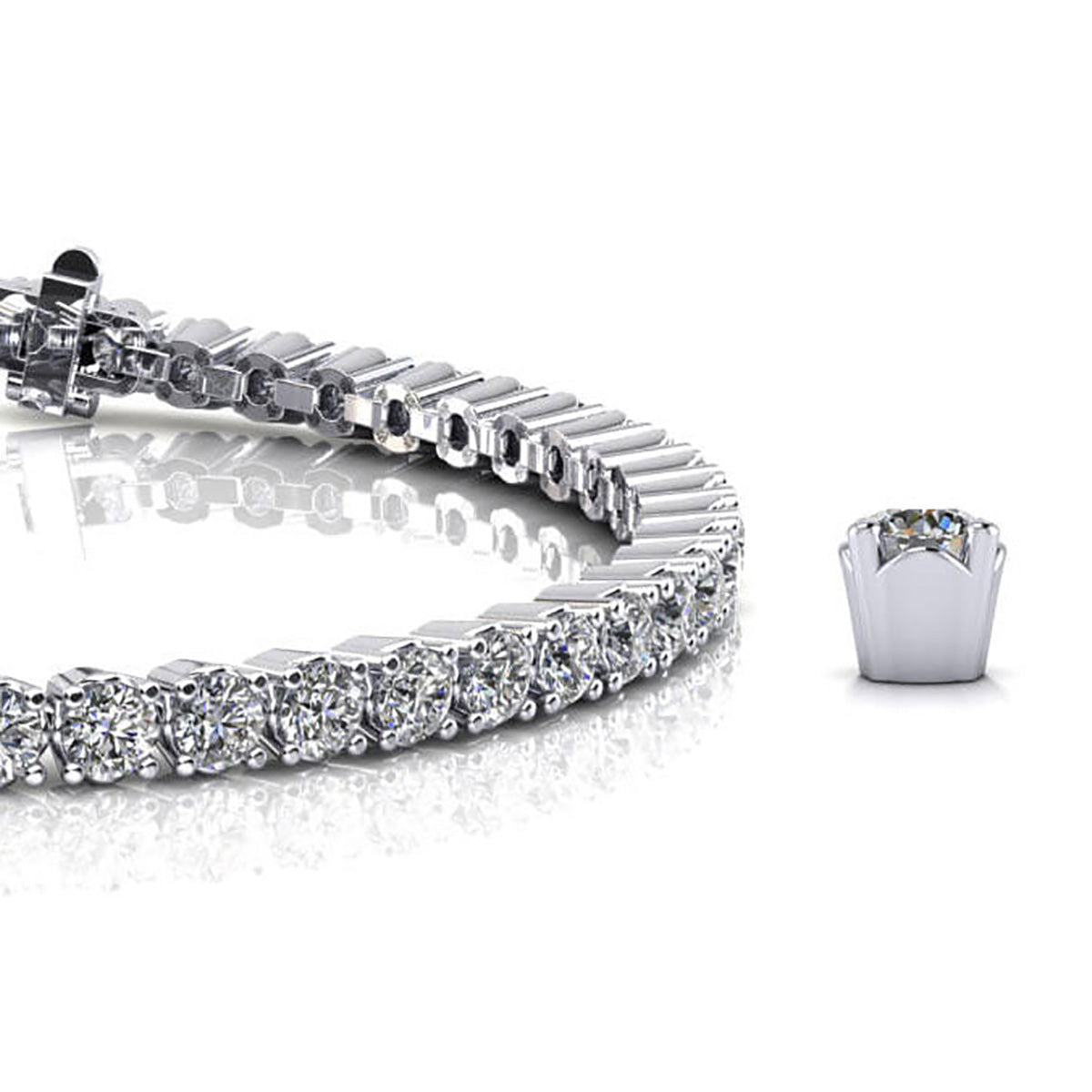 Bridge Diamond Tennis Bracelet