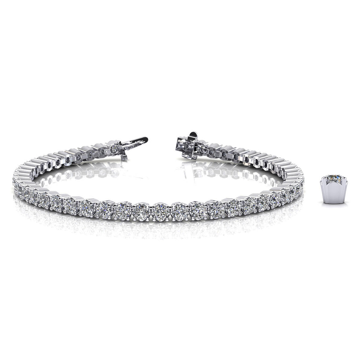 Bridge Diamond Tennis Bracelet