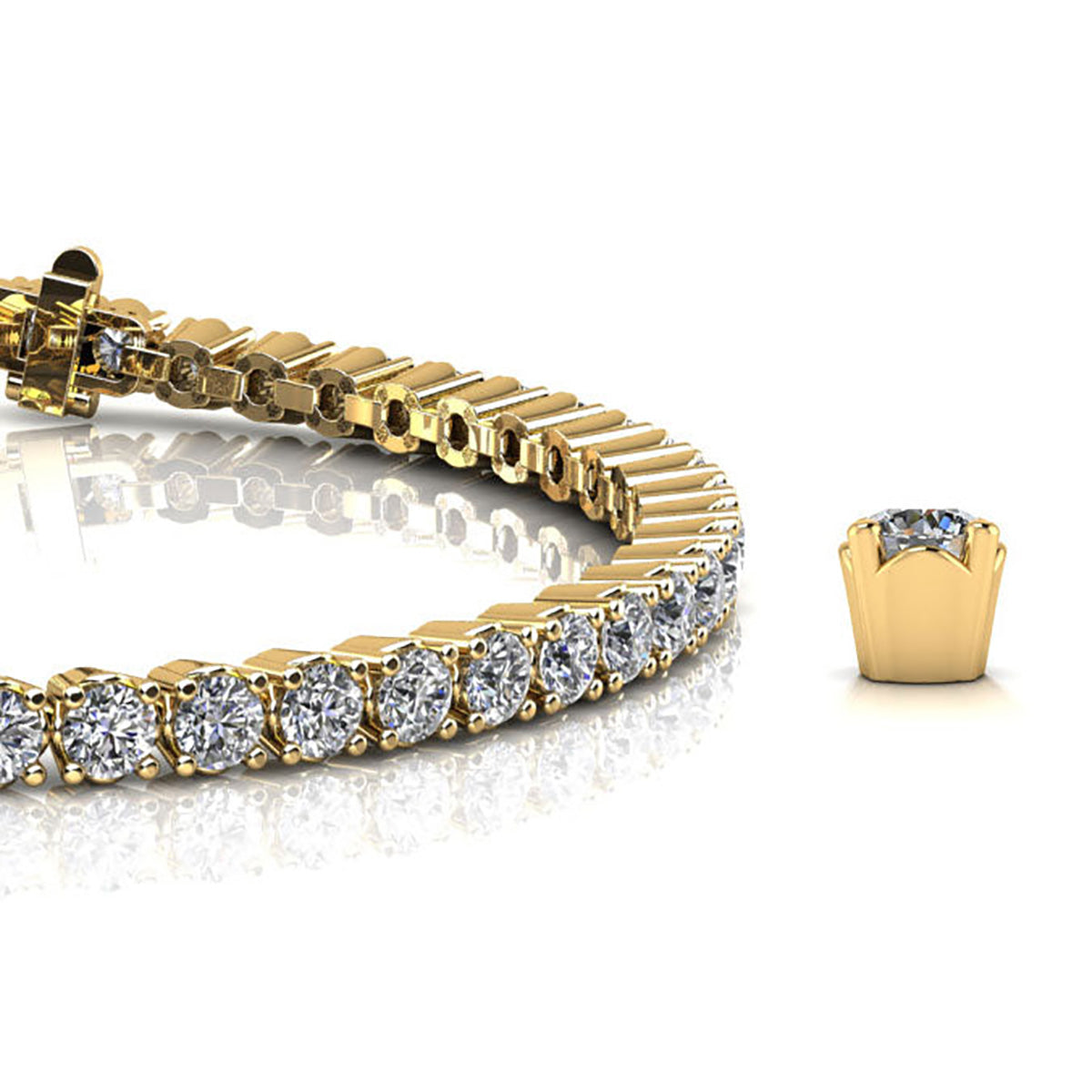 Bridge Diamond Tennis Bracelet