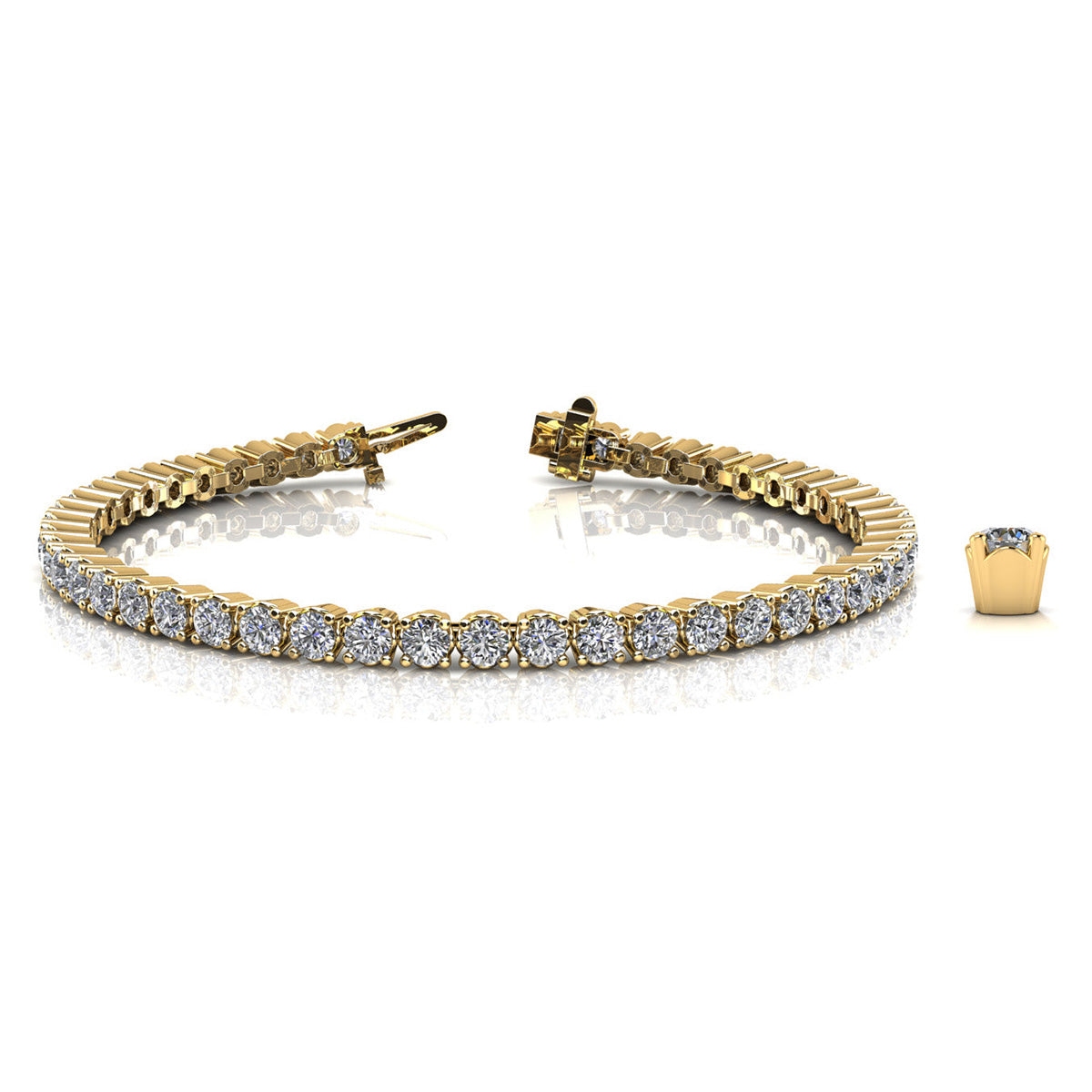 Bridge Diamond Tennis Bracelet