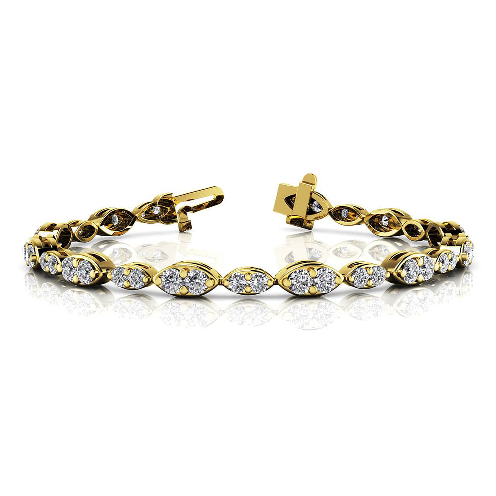 Dual Marquise Link Diamond Bracelet