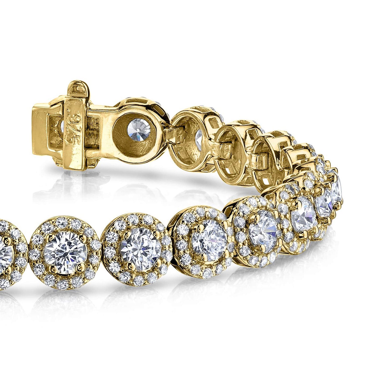Diamond Bracelet with Halo, 5.56 CT – Leviev Diamonds