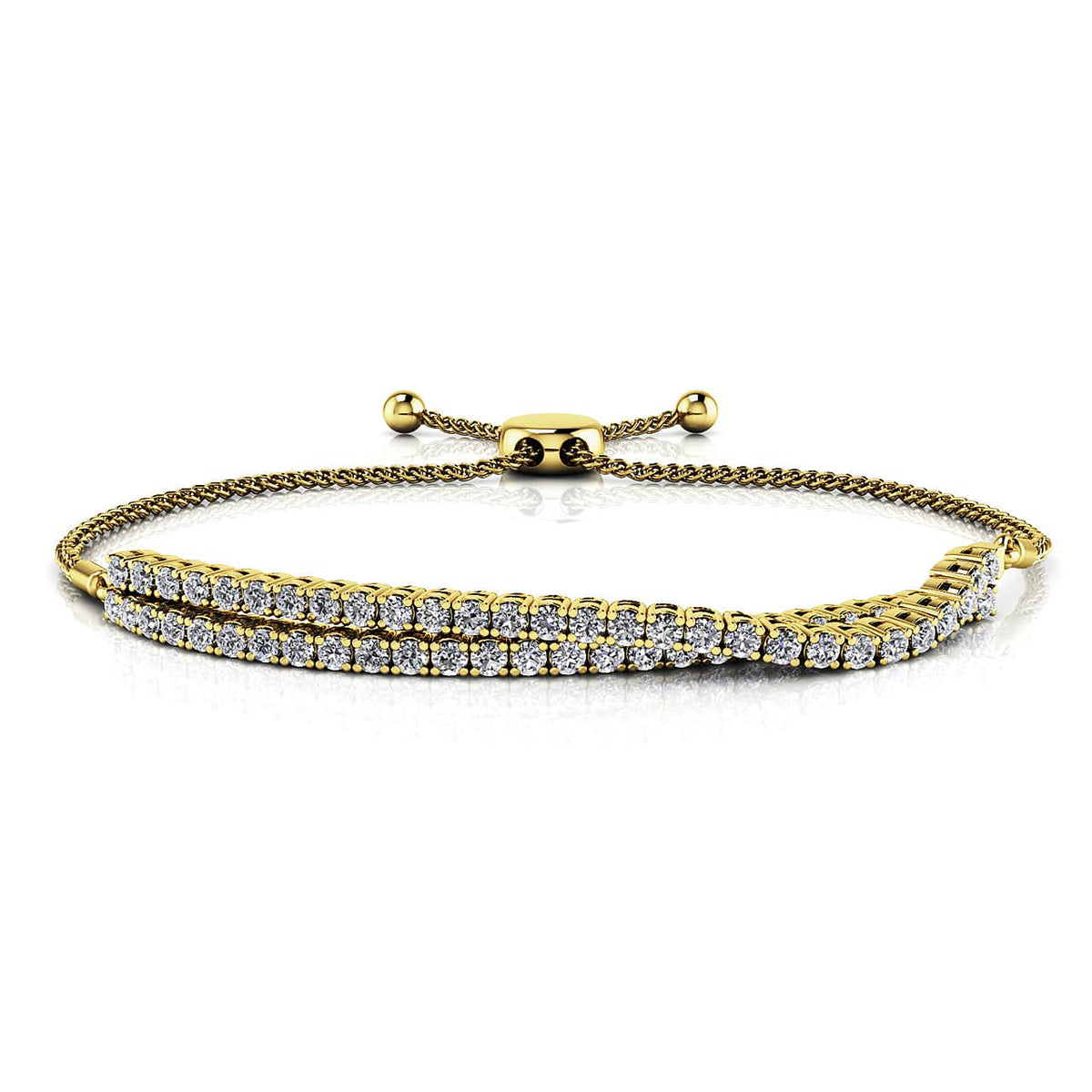 Double Strand Adjustable Diamond Bracelet