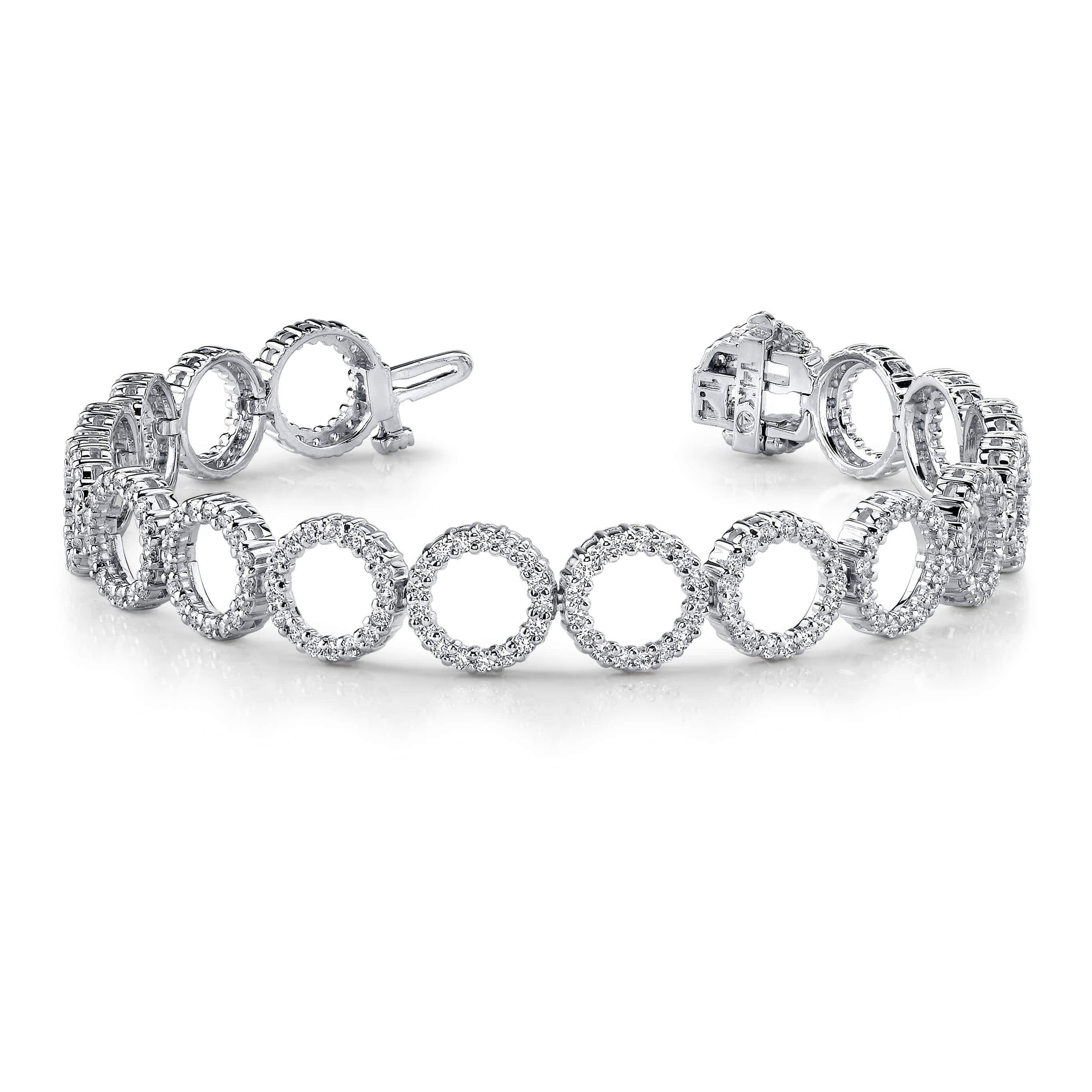 Dripping With Diamonds Circle Link Bracelet