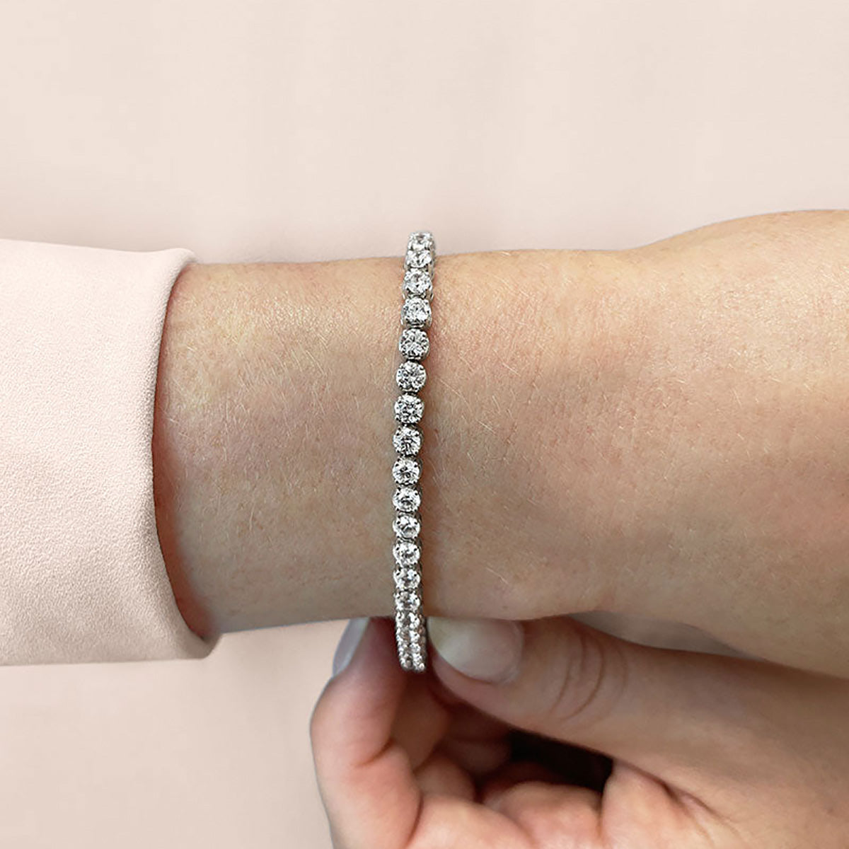 Classic Four Prong Diamond Tennis Bracelet