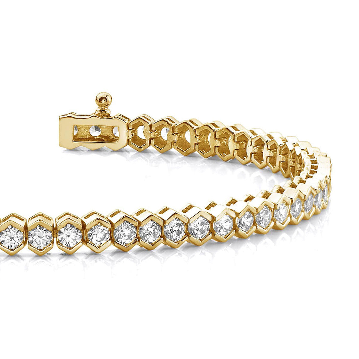 Diamond Tile Diamond Tennis Bracelet