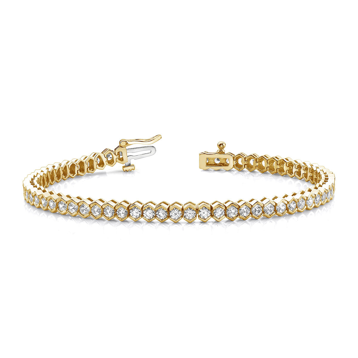 Diamond Tile Diamond Tennis Bracelet