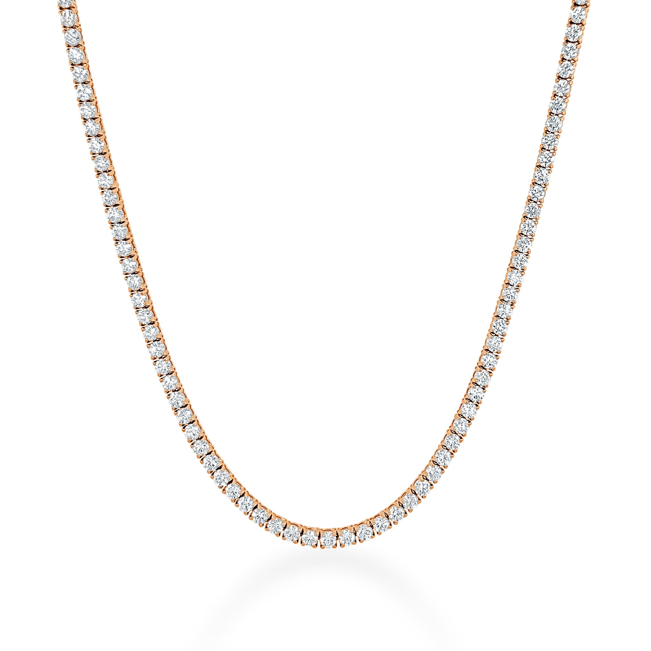 14k Gold & Diamond Tennis Necklace