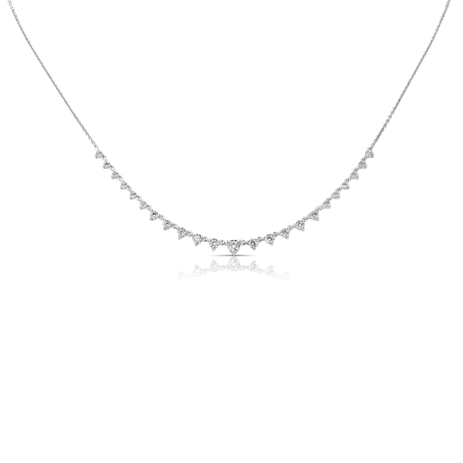 14K Gold & Diamond Station Necklace