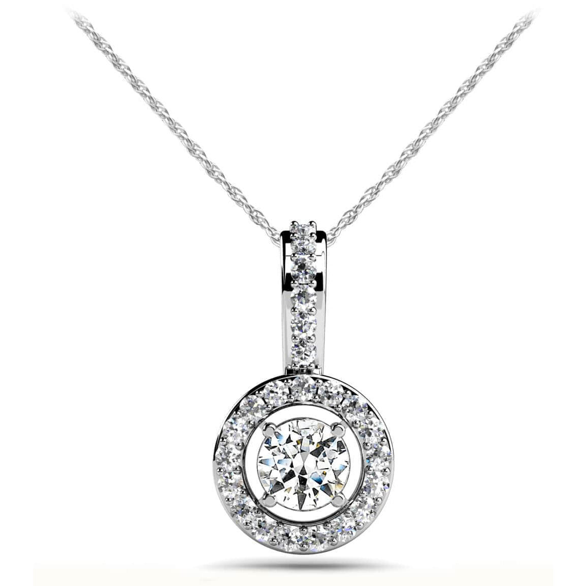 Stylish Diamond Circle Pendant 