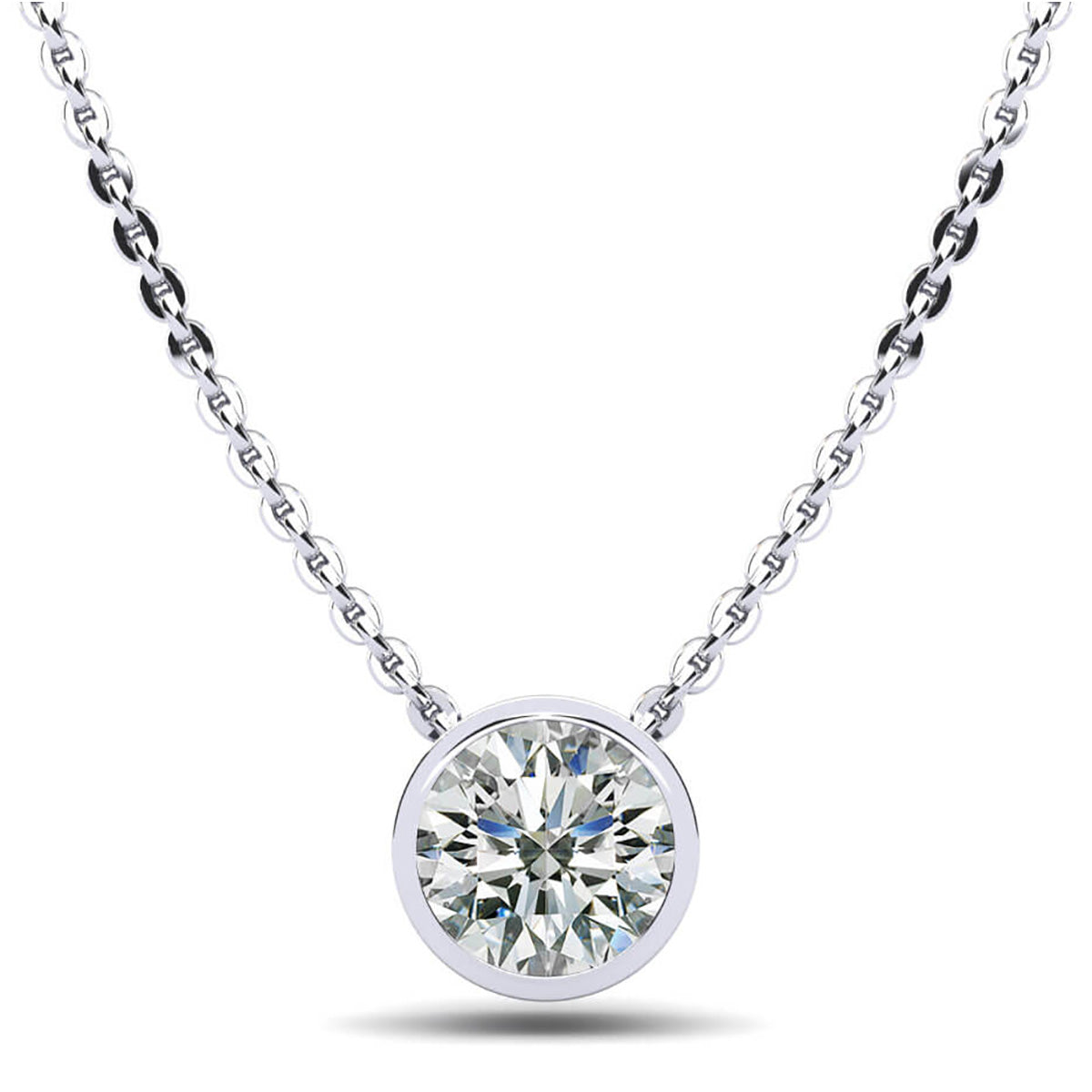 Solitaire Brilliant Round Diamond Pendant 