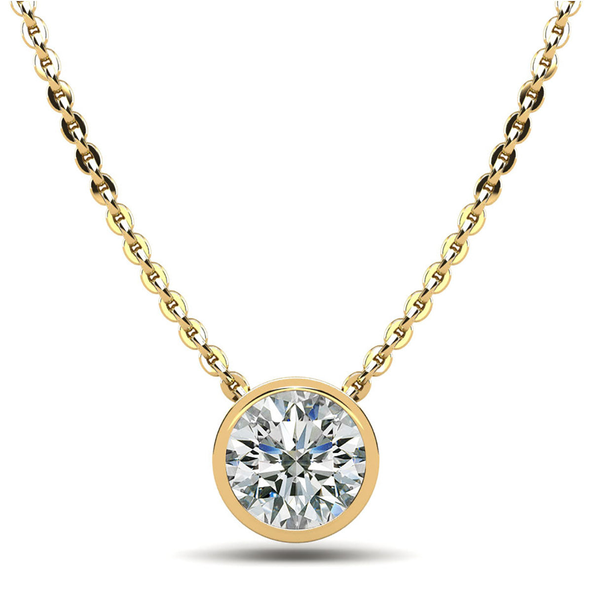 Solitaire Brilliant Round Diamond Pendant 