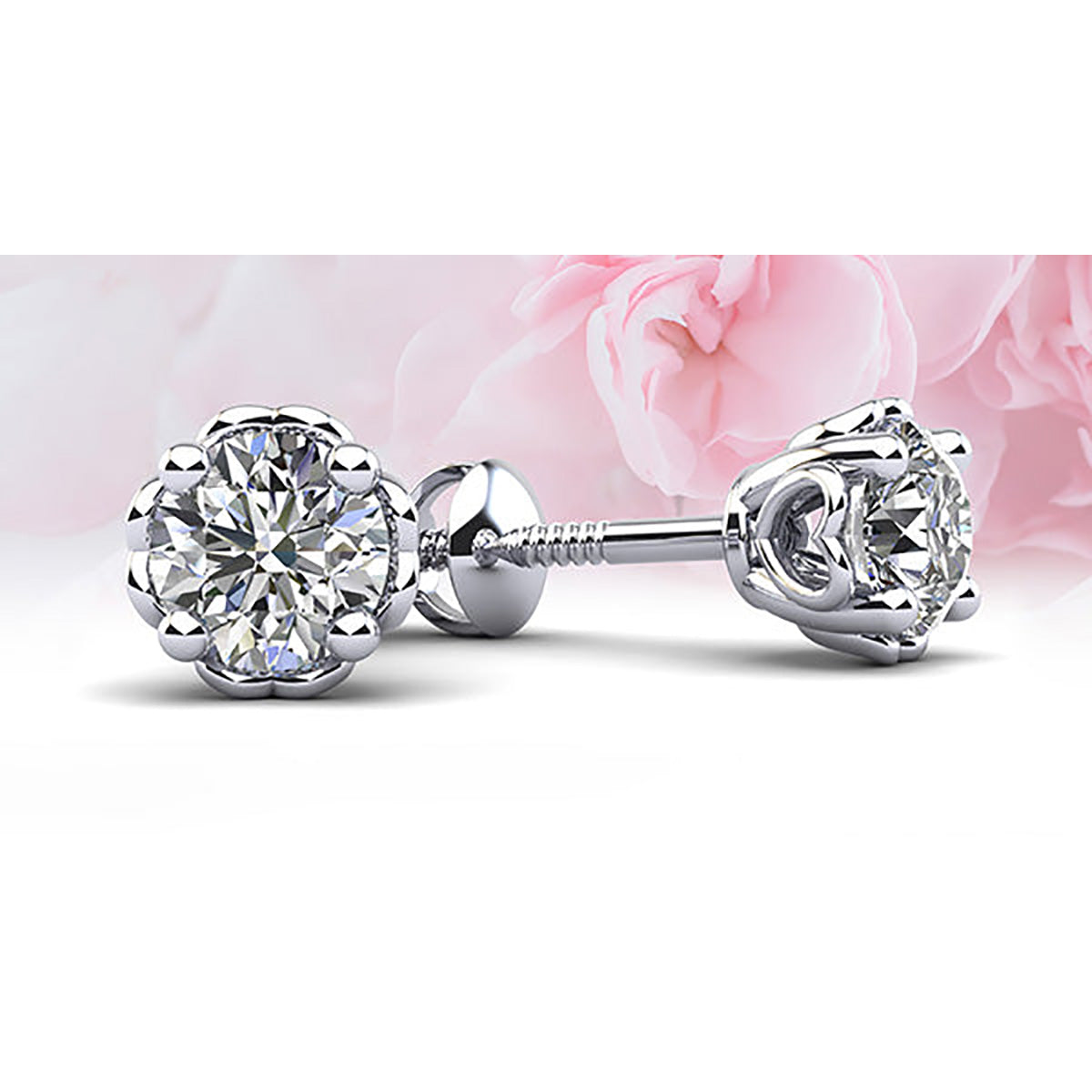 Dearest Sweetheart Diamond Stud Earrings